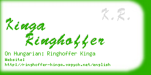 kinga ringhoffer business card